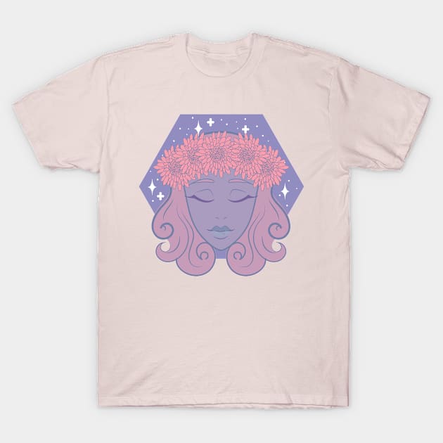 Virgo Maiden (Purple) T-Shirt by VenusAndMoon